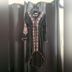 Elegant Black Embroidered Dress